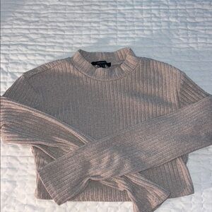 Forever 21 Gray Ribbed Crop Top